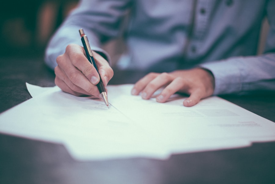 Insurance and business paperwork